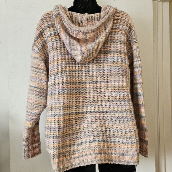 Aerie Cozy Wool Blend Oversize Striped Hoodie - Picture 6 of 8